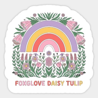 Foxglove-Daisy-Tulip Sticker